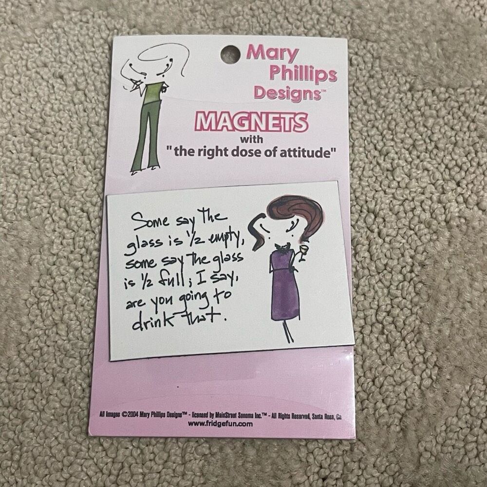 Mary Philips Designs Sarcastic Humorous Fridge Magnet Wine Jokes